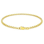 14K Yellow Gold Rolo Bracelet (2.50 mm), view 3