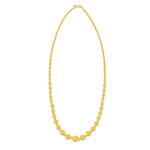 Graduated Bead Pallina Necklace in 14K Yellow Gold, view 2