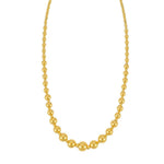 Graduated Bead Pallina Necklace in 14K Yellow Gold, view 3