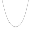 14k White Gold Oval Cable Link Chain (1.10 mm)