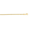 14K Yellow Gold Solid Diamond Cut Rope Bracelet (3.00 mm), view 2