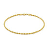 14K Yellow Gold Solid Diamond Cut Rope Bracelet (3.00 mm), view 3