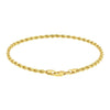 14K Yellow Gold Solid Diamond Cut Rope Bracelet (3.00 mm), view 4