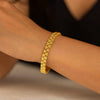 14K Yellow Gold Sweetheart Link Bracelet (7.00 mm), view 4