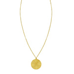 14K Yellow Gold Radiating Circle Necklace