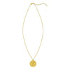 14K Yellow Gold Radiating Circle Necklace, view 2