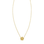14K Yellow Gold Radiating Flower Necklace