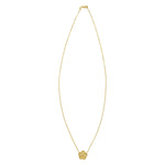 14K Yellow Gold Radiating Flower Necklace, view 2