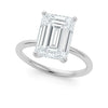 5 Carat Emerald Lab Grown IGI G/VS1 Diamond Solitaire Ring in 14K White Gold