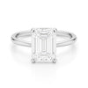 5 Carat Emerald Lab Grown IGI G/VS1 Diamond Solitaire Ring in 14K White Gold