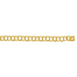 14K Yellow Gold Solid Double Link Charm Bracelet (10.00 mm), view 2