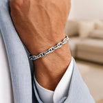 Sterling Silver Anchor Chain Bracelet (6.40 mm), view 3
