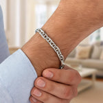 Sterling Silver Anchor Chain Bracelet (6.40 mm), view 4