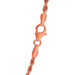 14k Rose Gold Solid Diamond Cut Rope Chain (4.00 mm), view 2