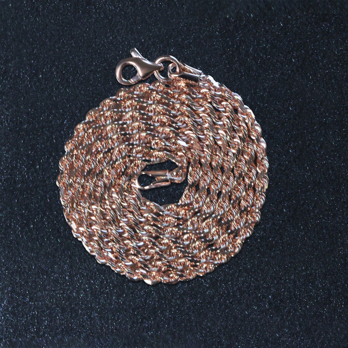14k Rose Gold Solid Diamond Cut Rope Chain (4.00 mm), view 16