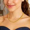 Sterling Silver Yellow Gold Plated Miami Cuban Chain (5.60 mm), view 3