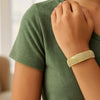 14K Yellow Gold Bold Diamante Flex Bracelet (17.10 mm), view 5
