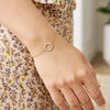14K Yellow Gold Petite Diamond Circle Bracelet