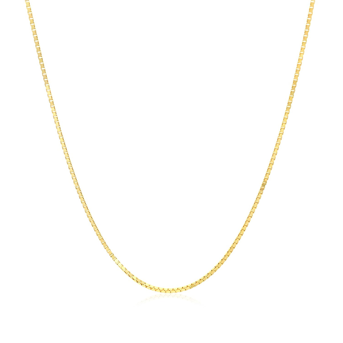 10k Yellow Gold Classic Box Chain (0.78 mm), view 7