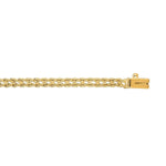 14K Yellow Gold Two Row Rope Bracelet (3.40 mm), view 2
