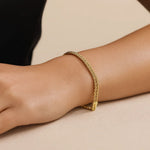14K Yellow Gold Two Row Rope Bracelet (3.40 mm), view 3