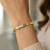 14K Yellow Gold Diamond Station Omega Cuff Bangle, view 5