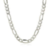 Rhodium Plated Sterling Silver Figaro Style Chain (5.40 mm), view 2