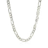 Rhodium Plated Sterling Silver Figaro Style Chain (5.40 mm), view 3