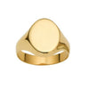 14K Yellow Gold Oval Signet Ring, view 2