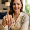 14K Yellow Gold Oval Signet Ring, view 3