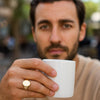 14K Yellow Gold Oval Signet Ring, view 5
