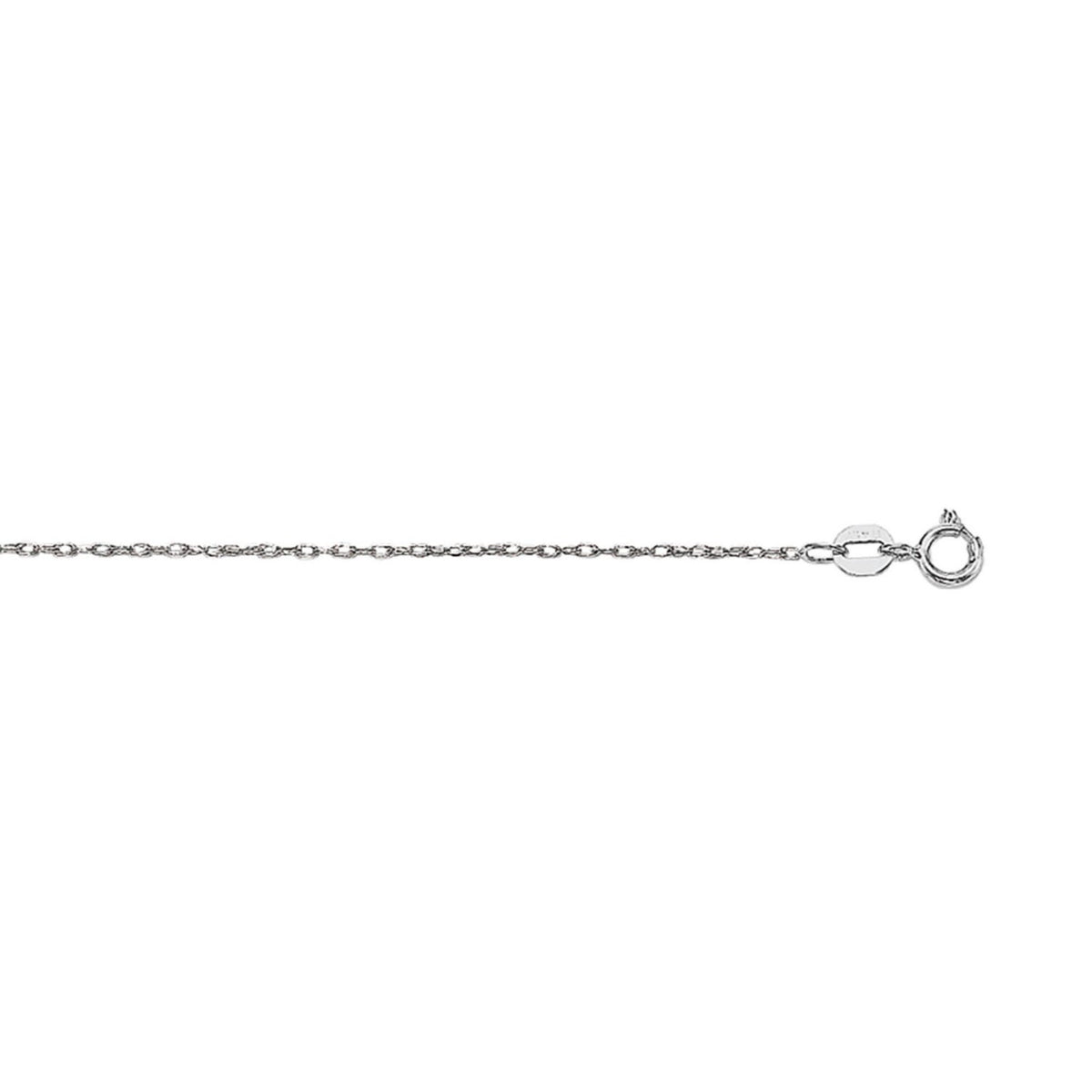 14k White Gold Machine Rope Chain (0.80 mm), view 2
