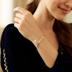 14K Yellow Gold Knife Edge Bangle, view 3