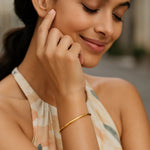 14K Yellow Gold Knife Edge Bangle, view 4