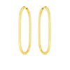 14K Yellow Gold Endless Large Paperclip Hoop Earrings, view 2