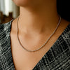 Sterling Silver Rhodium Plated Moon Cut Bead Chain (2.50 mm), view 5