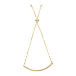 14K Yellow Gold Chain Bar Lariat Style Bracelet (1.00 mm)