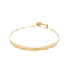 14K Yellow Gold Chain Bar Lariat Style Bracelet (1.00 mm), view 3