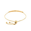14K Yellow Gold Chain Bar Lariat Style Bracelet (1.00 mm), view 4