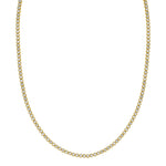 14K Two Tone Gold Diamon Oro Tennis Necklace (2.40 mm)
