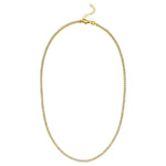 14K Two Tone Gold Diamon Oro Tennis Necklace (2.40 mm), view 2