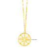 14K Yellow Gold Necklace with Compass Pendant, view 2