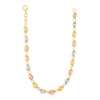 14k Tri Color Gold High Polish Puffed Mariner Link Chain (4.90 mm)