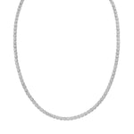 Sterling Silver Rhodium Plated Ice Barrel Chain (3.80 mm), view 2
