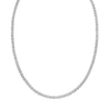 Sterling Silver Rhodium Plated Ice Barrel Chain (3.80 mm)