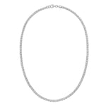 Sterling Silver Rhodium Plated Ice Barrel Chain (3.80 mm), view 3