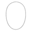 Sterling Silver Rhodium Plated Ice Barrel Chain (3.80 mm)