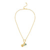 Sterling Silver Gold Plated Sunflower Cubic Zirconia Charm Necklace