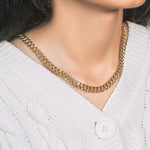 7.25mm 10k Yellow Gold Semi Solid Miami Cuban Chain, view 2