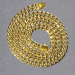 7.25mm 10k Yellow Gold Semi Solid Miami Cuban Chain, view 5